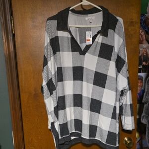 Maurices Monochrome Plaid Shirt